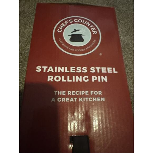 New Chefs Counter Stainless Steel Adjustable Rolling Pin 19.5" GREAT DEAL - Picture 4 of 4